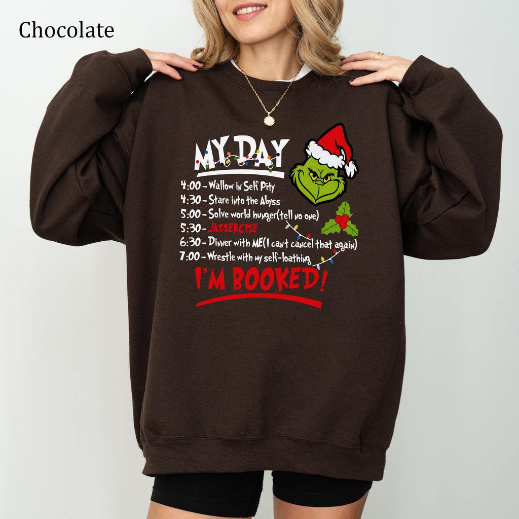 The Grinch Christmas Schedule Funny Sweatshirt