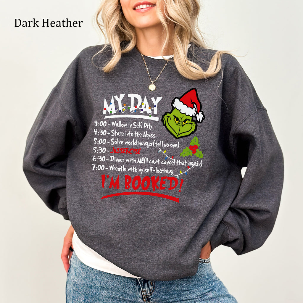 The Grinch Christmas Schedule Funny Sweatshirt
