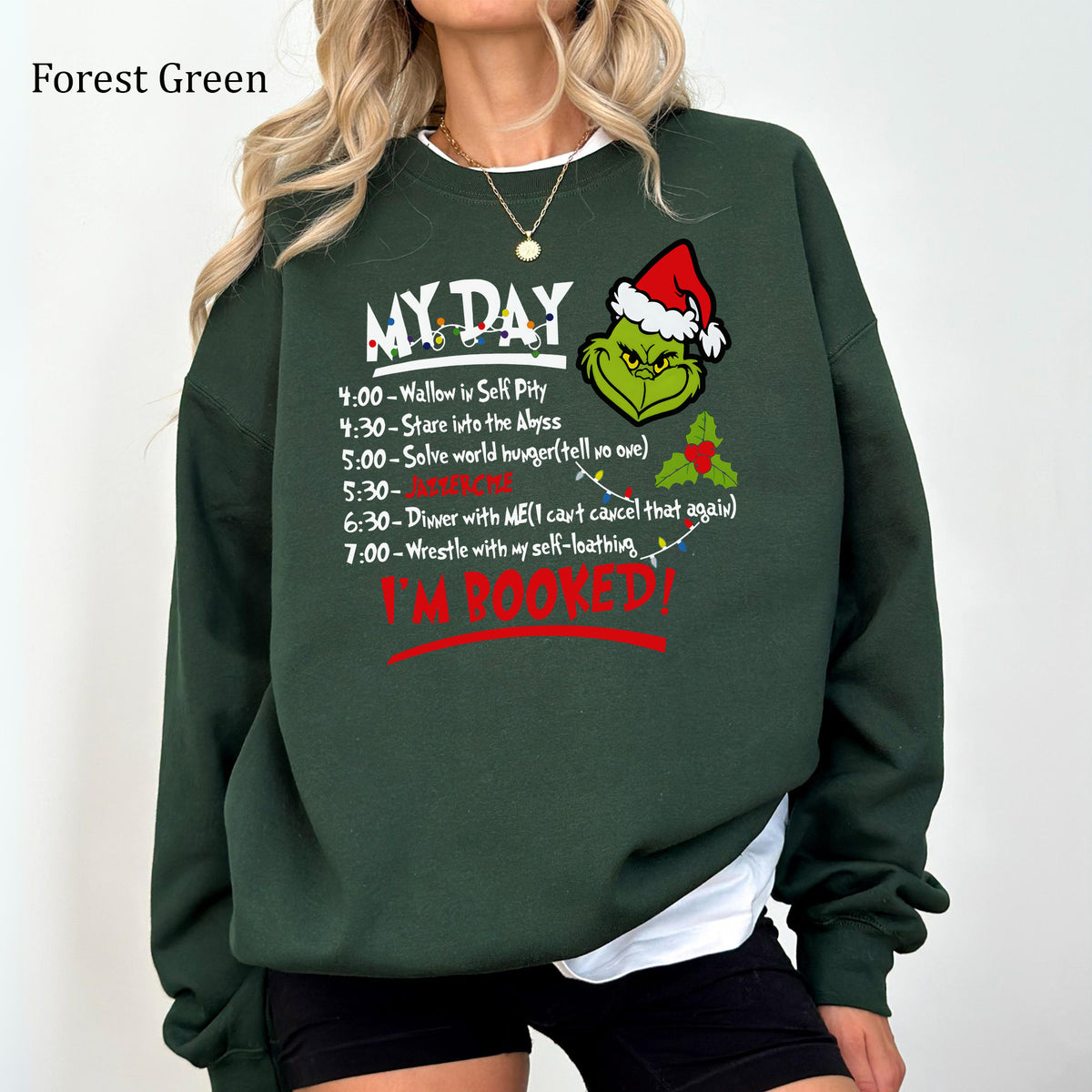 The Grinch Christmas Schedule Funny Sweatshirt