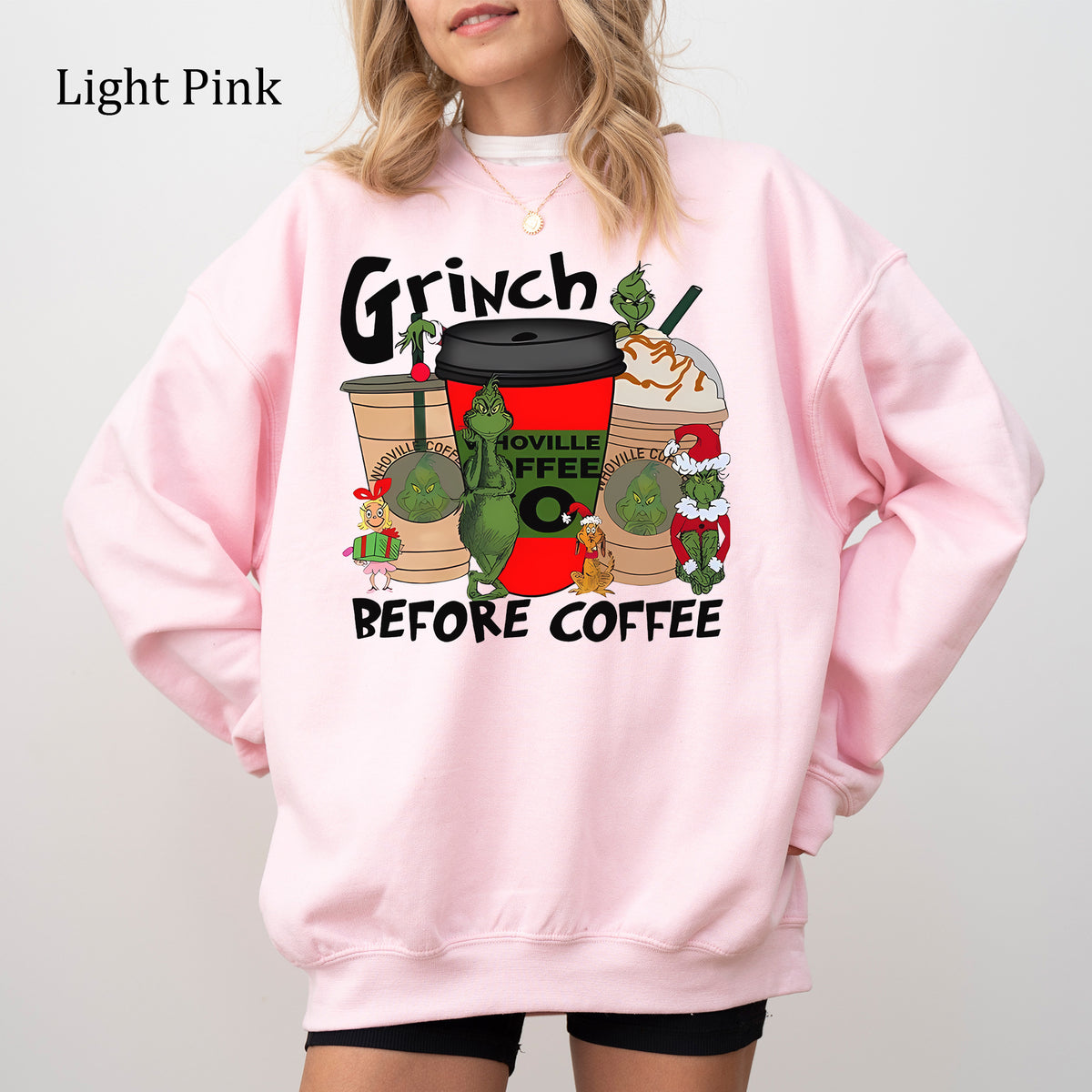 Grinch Before Coffee Christmas Sweatshirt