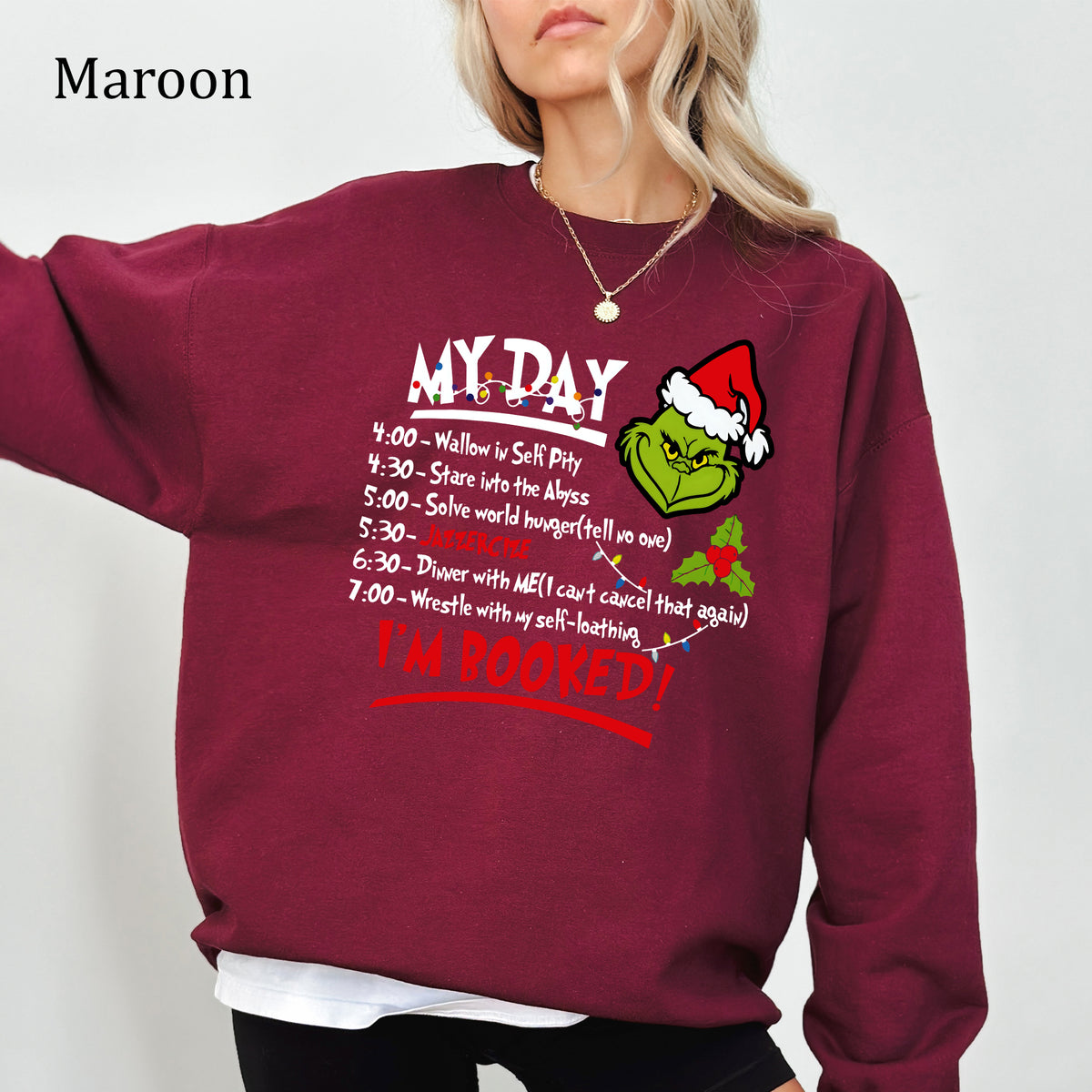 The Grinch Christmas Schedule Funny Sweatshirt