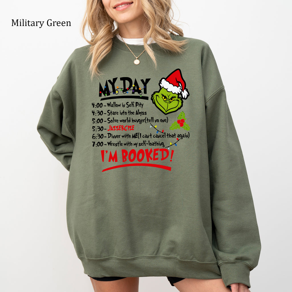 The Grinch Christmas Schedule Funny Sweatshirt