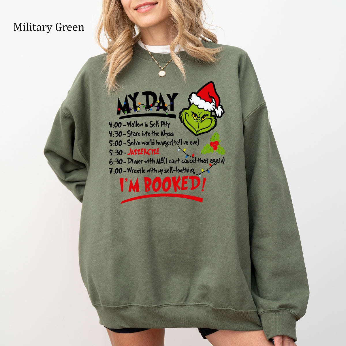 The Grinch Christmas Schedule Funny Sweatshirt