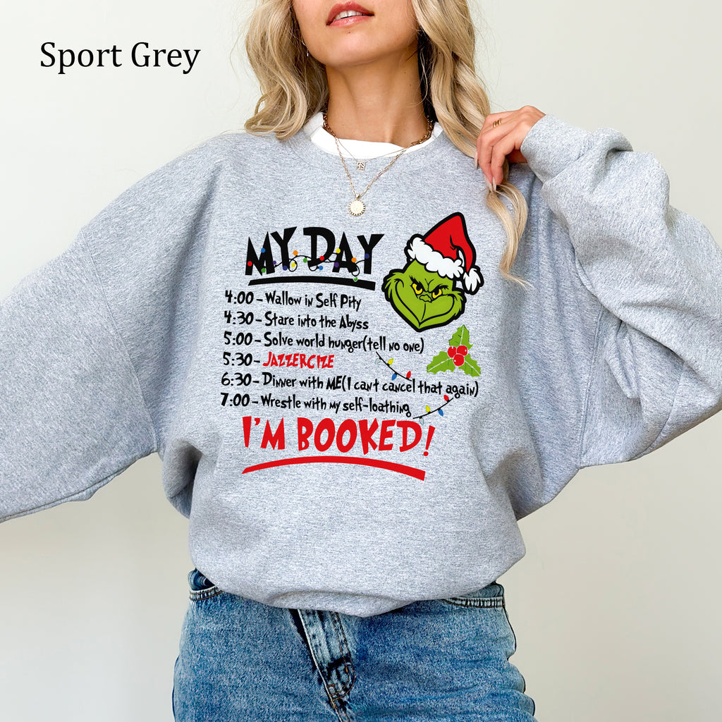 The Grinch Christmas Schedule Funny Sweatshirt